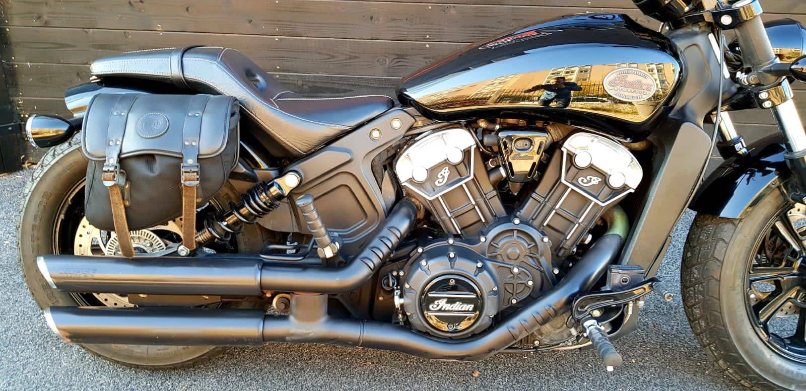 INDIAN SCOUT BOBBER NOIRE A2 2018 OCCASION CHEZ GUICHARD MOTO A MONTPELLIER DANS L'HERAULT