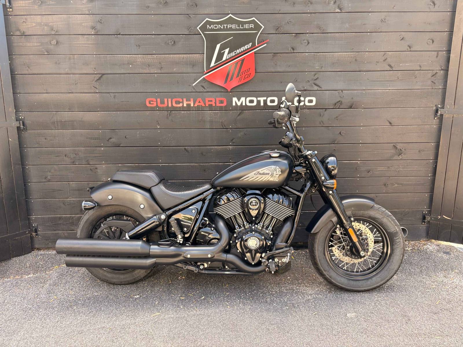 INDIAN CHIEF BOBBER BLACK SMOKE - 2022 - À SAISIR occasion Guichard moto à Montpellier dans l'hérault
