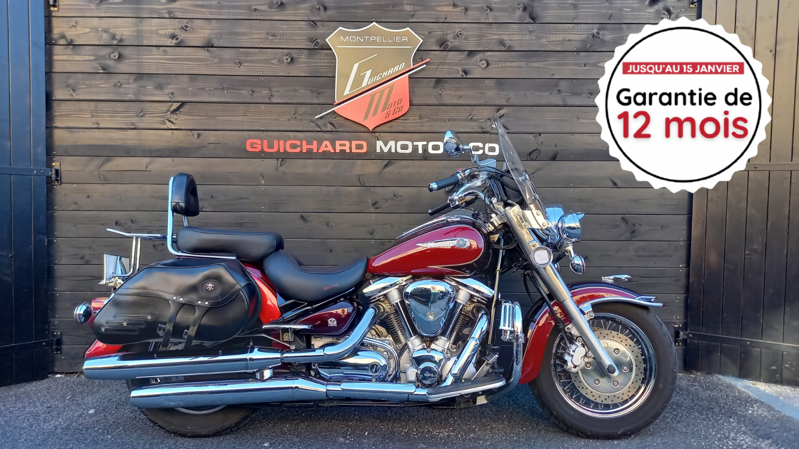 Yamaha XV1600A Wildstar occasion Montpellier Hérault OFFRE SPÉCIALE GARANTIE 12 MOIS