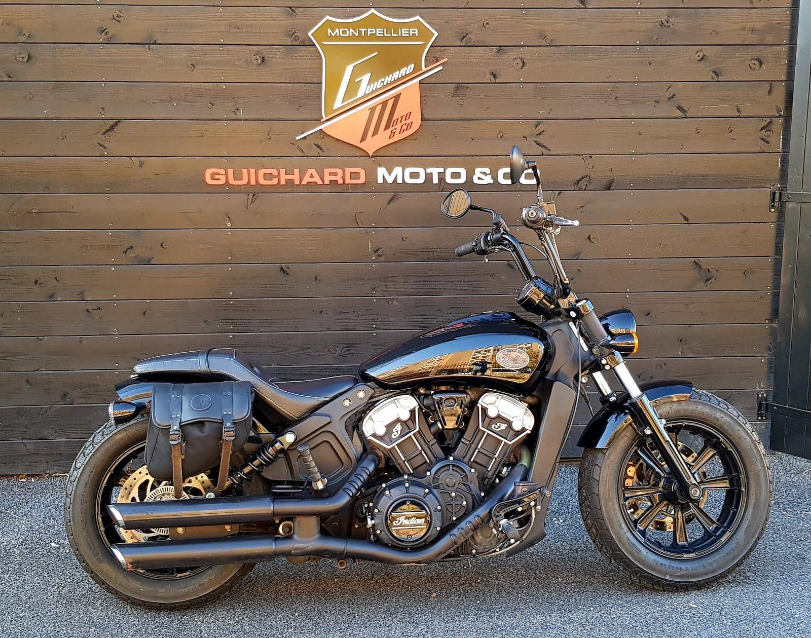 INDIAN SCOUT BOBBER NOIRE A2 2018 OCCASION CHEZ GUICHARD MOTO A MONTPELLIER DANS L'HERAULT