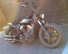 INDIAN SCOUT BOBBER NOIRE A2 2018 OCCASION CHEZ GUICHARD MOTO A MONTPELLIER DANS L'HERAULT