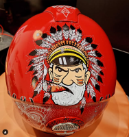 Casque personnalisé JIBTATTOO Montpellier Indian Motorcycle Kawasaki Guichard Moto